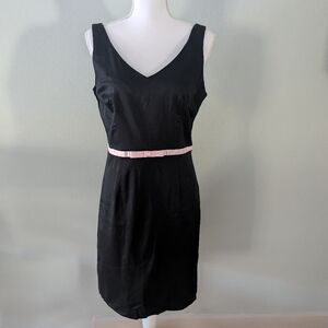 Emergency Exit Y2K Black Babydoll Dress  Pink Bow Medium Audrey Hepburn Barbie